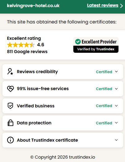 Kelvingrove Hotel Reviews Certificate